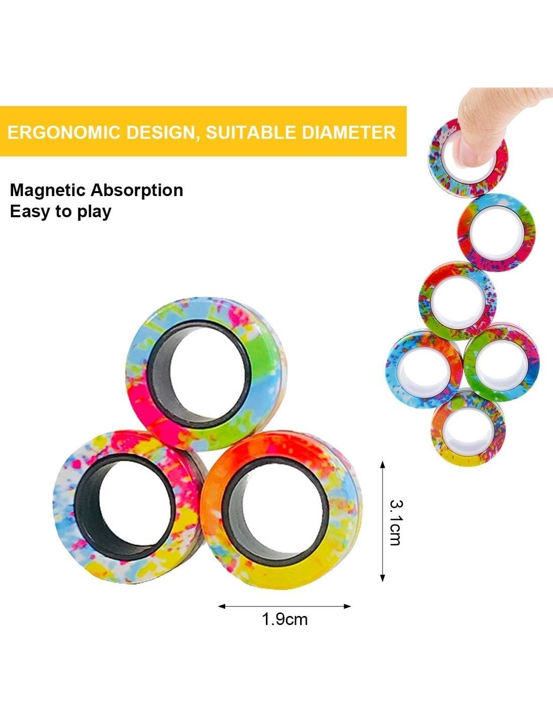Magnetic Rings Stim Toy
