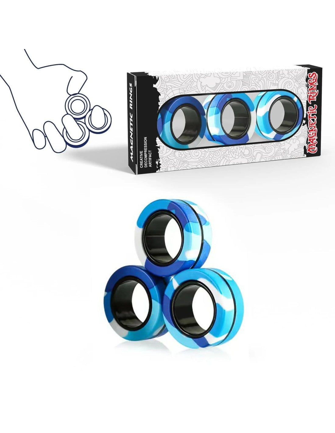 Magnetic Rings Stim Toy