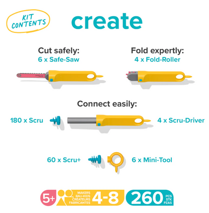 Makedo Create kit (260 stuks)