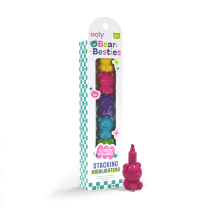 Ooly Bear Besties  – Stapelbare markeerstiften (set van 5)