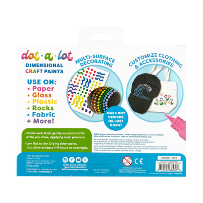 Ooly Dot-A-Lot 3D Dimensional Craft Paint (8 stuks)