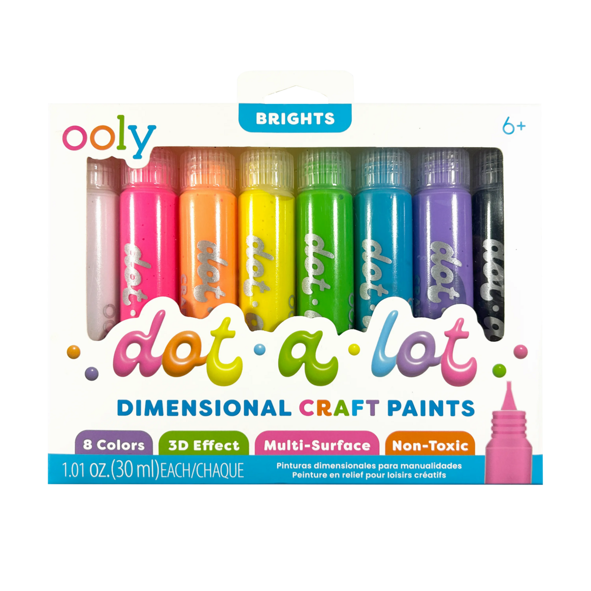 Ooly Dot-A-Lot 3D Dimensional Craft Paint (8 stuks)