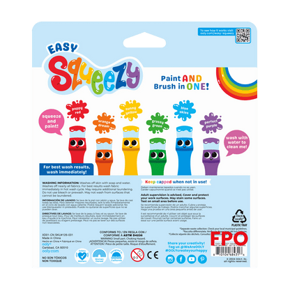 Ooly Squeezable Poster Paint Brushes - Knijpbare Verfpenselen