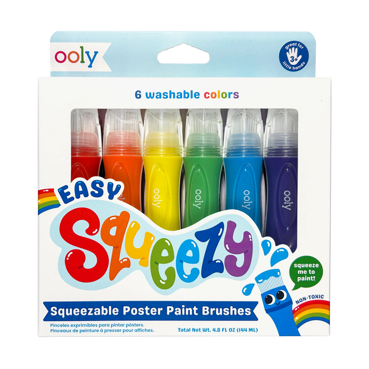 Ooly Squeezable Poster Paint Brushes - Knijpbare Verfpenselen