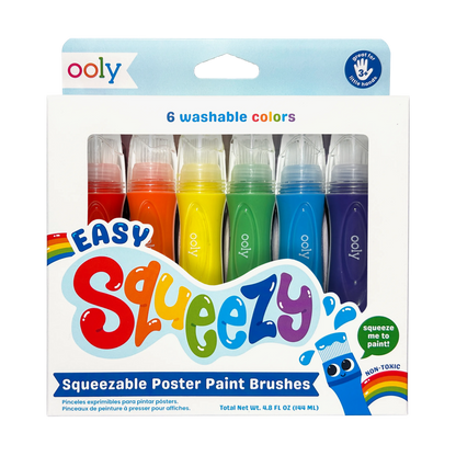 Ooly Squeezable Poster Paint Brushes - Knijpbare Verfpenselen