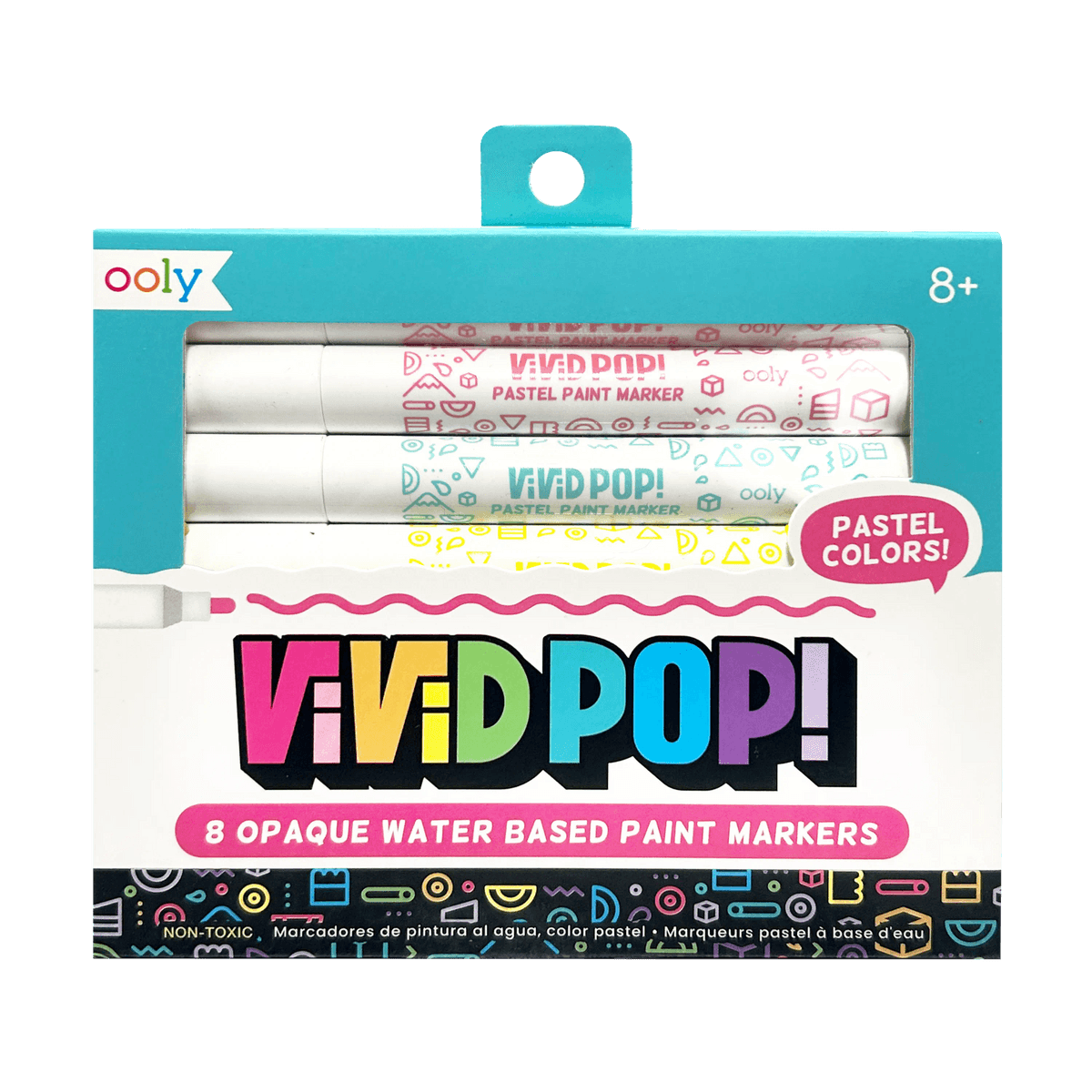 Ooly Vivid Pop Paint Markers Pastel (8 stuks)
