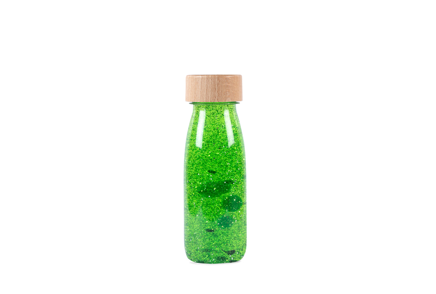 Sensorische fles groene glitters