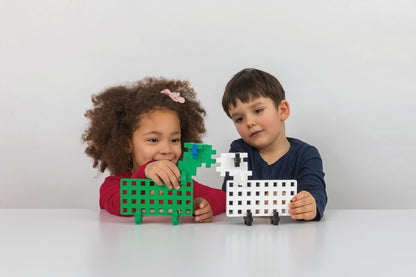 Plus Plus BIG Bouwplaat groen/wit (2 stuks)