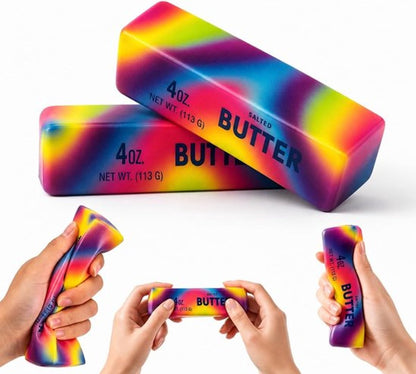 PU Foam Squishy Butter Fidget - Regenboog (13,5 cm)