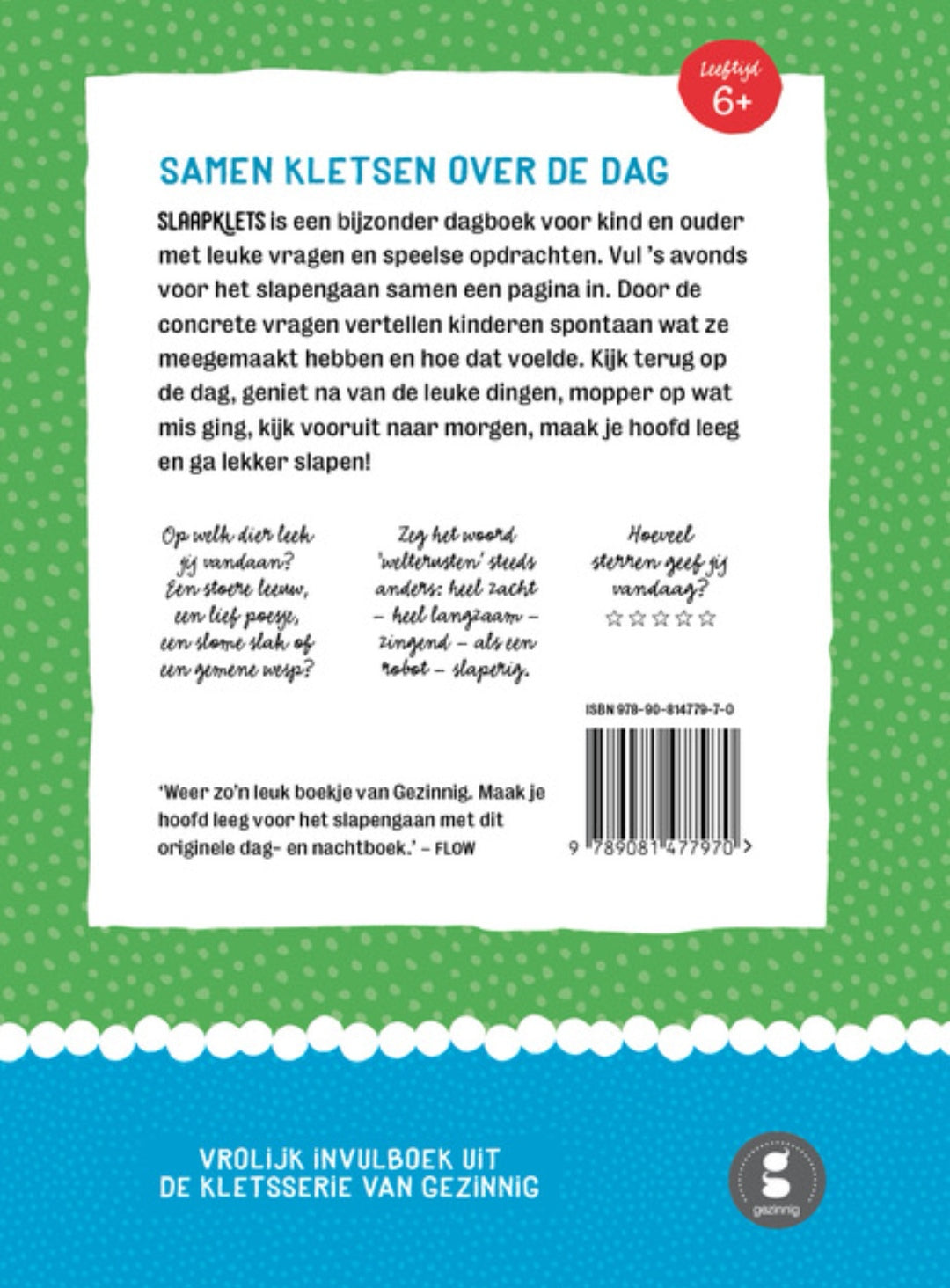 Slaapklets - dagboek voor het slapengaan