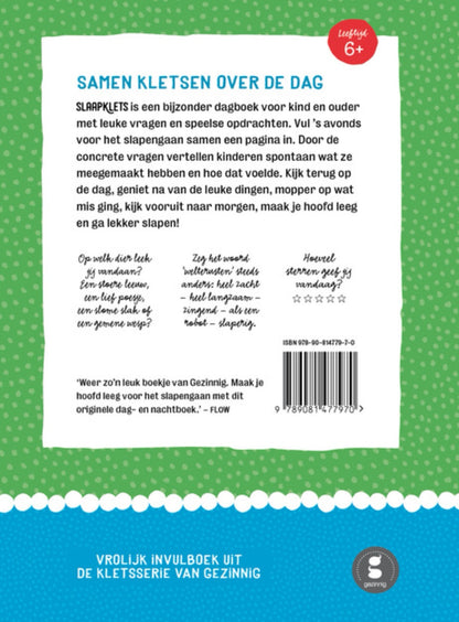 Slaapklets - dagboek voor het slapengaan