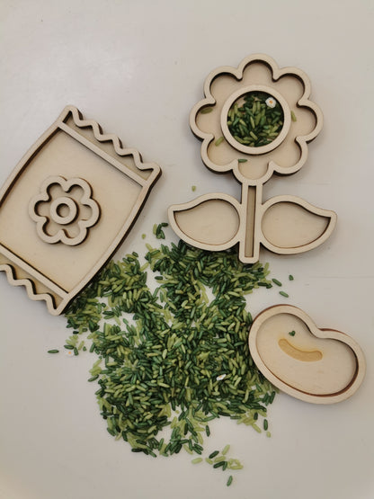 Speeltray miniset - zaadje tot bloem