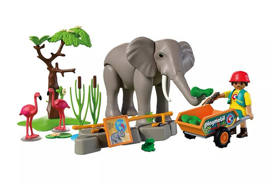 Playmobil Olifant met dierenverzorger