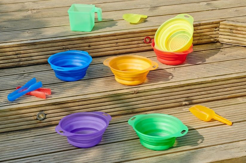 Tickit Doorschijnende Gekleurde Stapelbare Zeefjes – 6 stuks