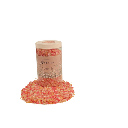 Grennn speelrijst pink flower mix