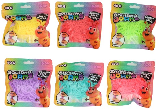 Squishy Wormen - Kleuren per stuk (zakje)