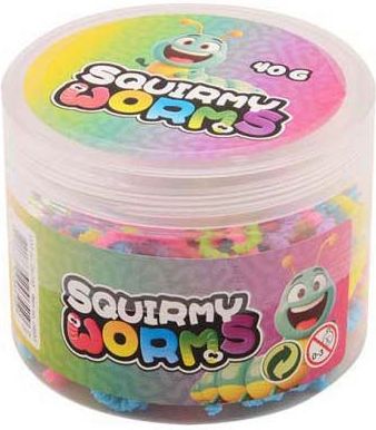 Squishy Regenboog Wormen - Mix Kleuren (pot)