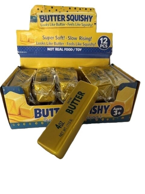 PU Foam Squishy Gold Butter Fidget (13,5 cm)