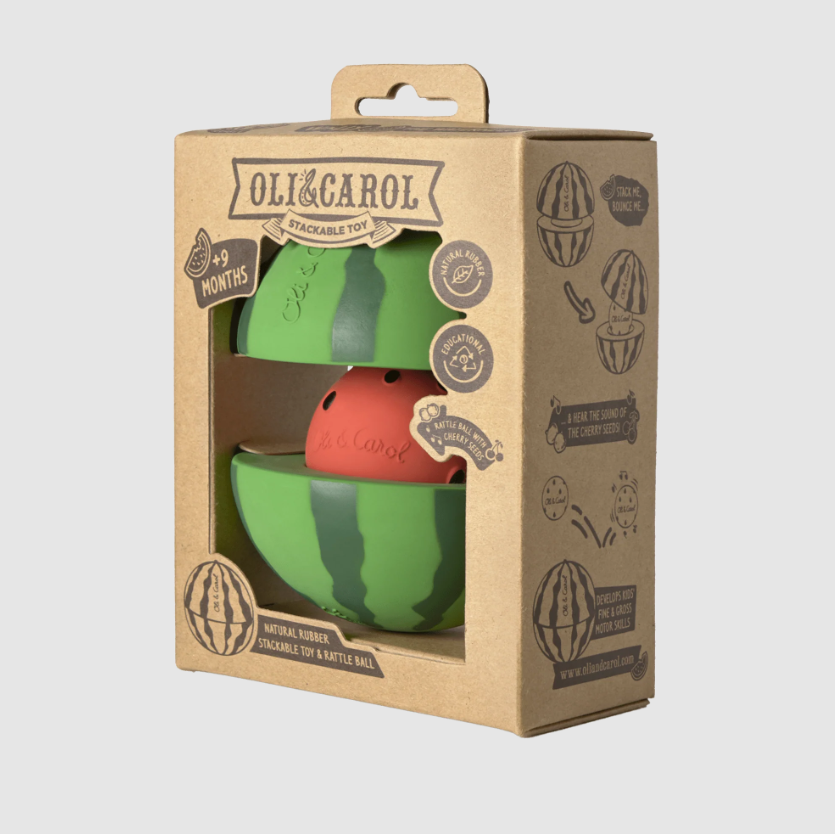 3-in-1 Stapelspeeltje - Wally The Watermelon Stack & Bounce