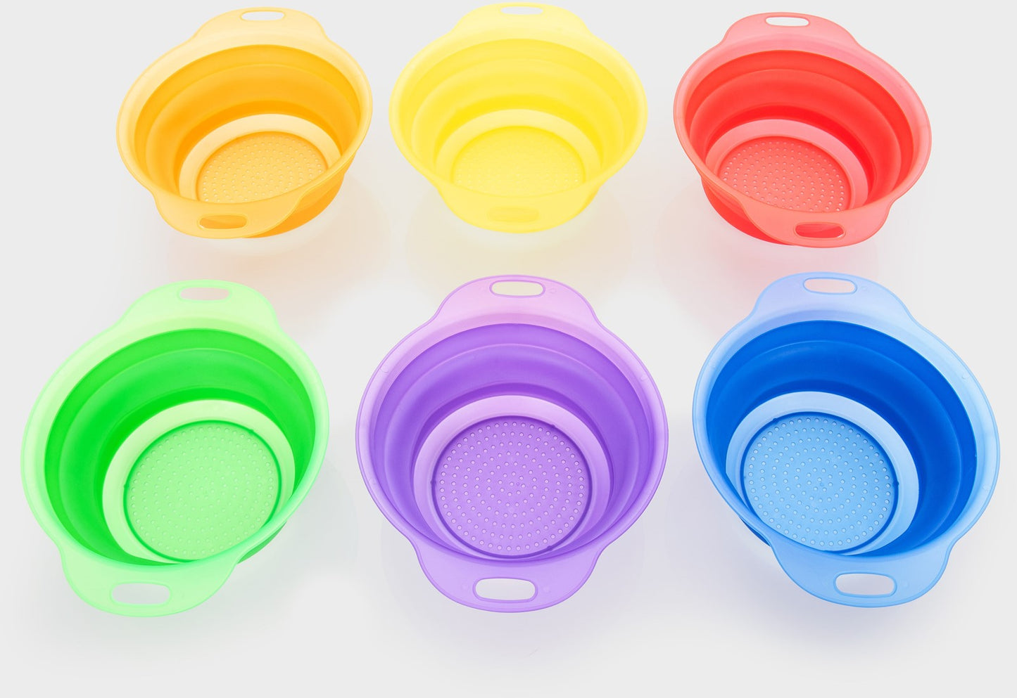 Tickit Doorschijnende Gekleurde Stapelbare Zeefjes – 6 stuks