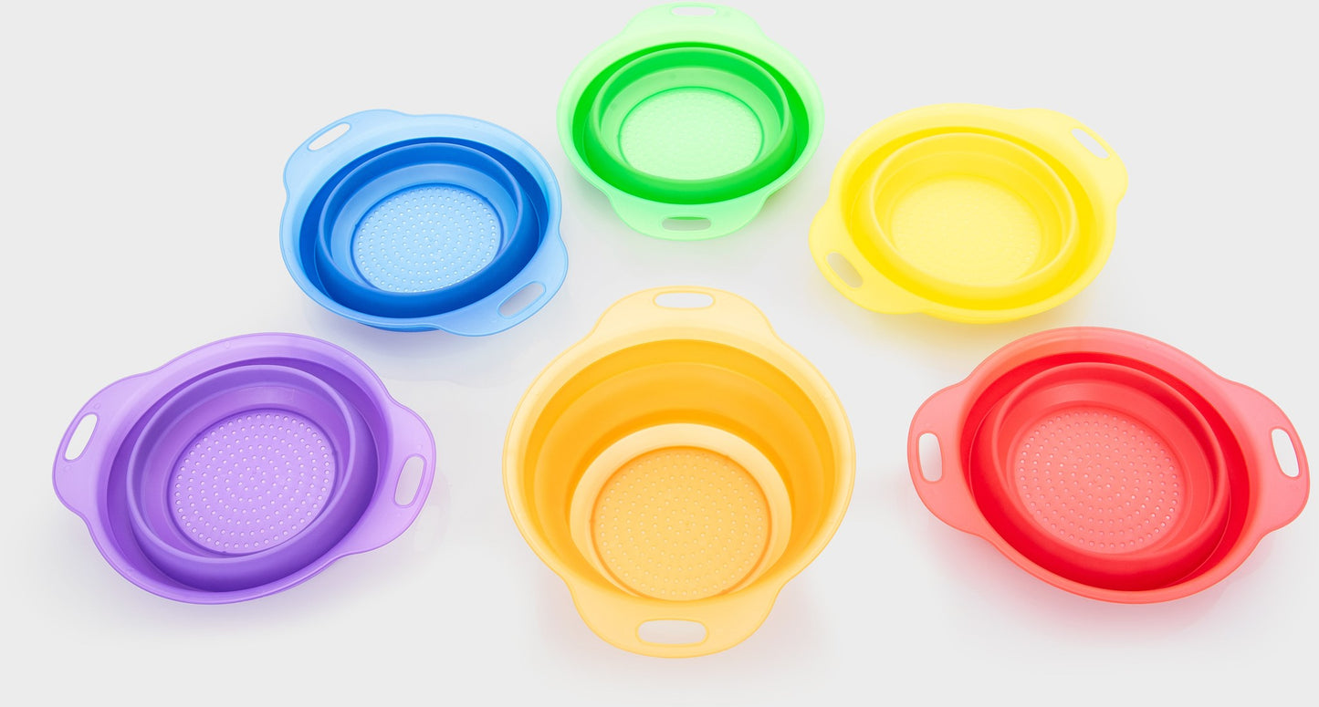 Tickit Doorschijnende Gekleurde Stapelbare Zeefjes – 6 stuks