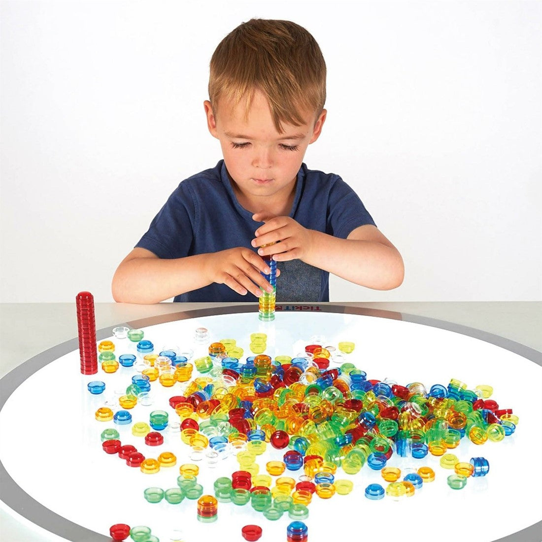 Doorschijnende stapelbare tellers (500 stuks)