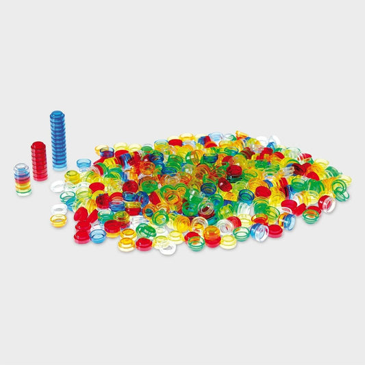 Doorschijnende stapelbare tellers (500 stuks)
