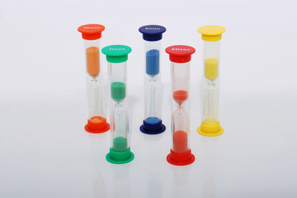 Tickit®  Zandtimers (set van 5) – Kleurrijke zandlopers voor tijdsbesef, concentratie en zelfstandig leren