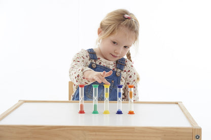Tickit®  Zandtimers (set van 5) – Kleurrijke zandlopers voor tijdsbesef, concentratie en zelfstandig leren