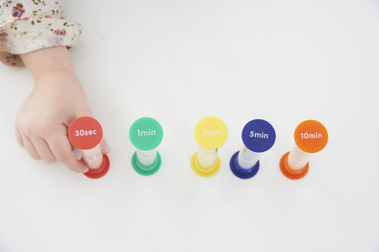 Tickit®  Zandtimers (set van 5) – Kleurrijke zandlopers voor tijdsbesef, concentratie en zelfstandig leren