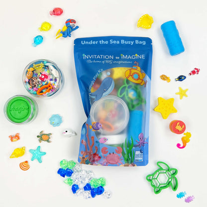 Under the Sea Busy Bag – Sensorische speelset met natuurlijke speelklei