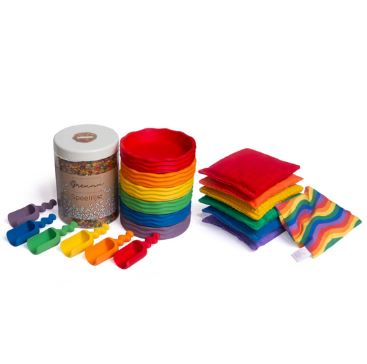 Grennn x Little Botanic Label - Speelset Compleet Regenboog