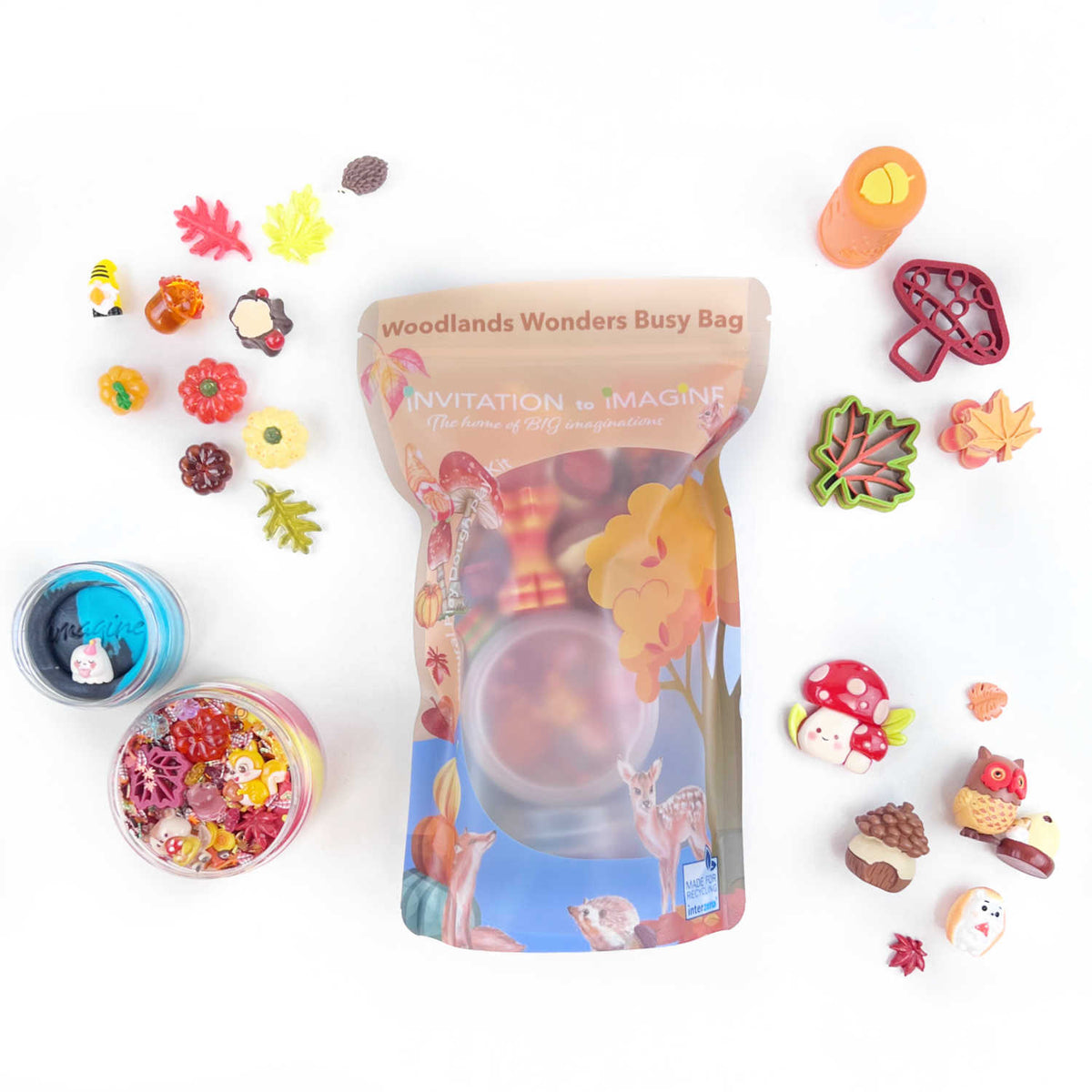 Autumn Busy Bag – Sensorische speelset met natuurlijke speelklei